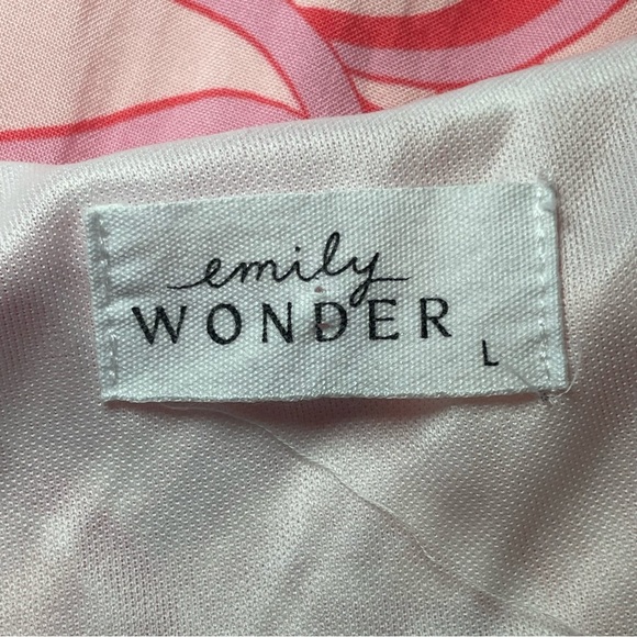 Emily Wonder Try To Resist Babydoll Dress Calypso Large Pink Coral Lined Beach - Picture 8 of 12